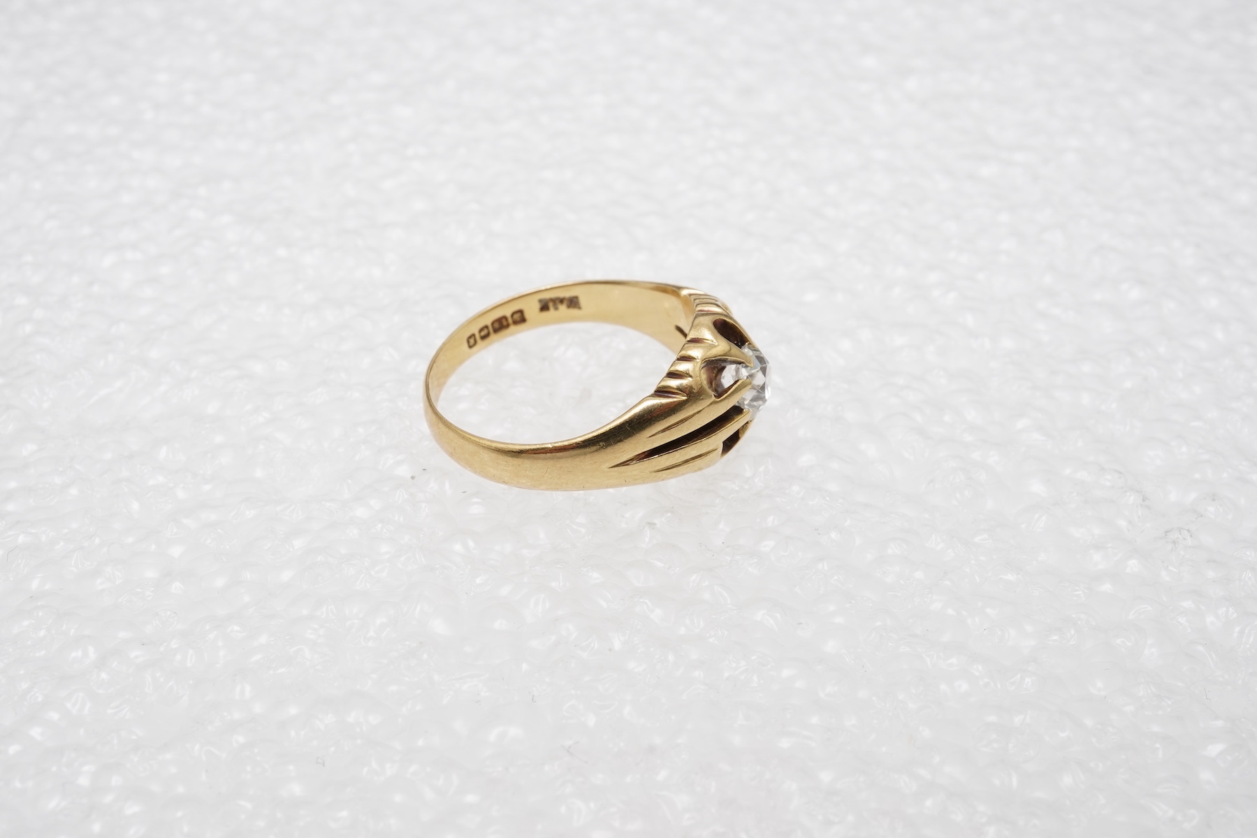 A gold and diamond ring, circa 1966